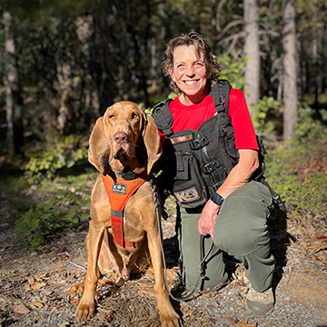 Cyndee Schwartz and "Watson"