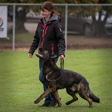 Kathi Glenwinkel and "Grim"