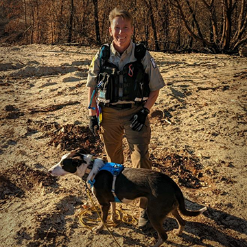 Kristi Moutard and "Finlae", certified trailing