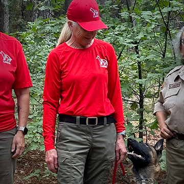 Anne Marie Cullen and "Nala", certified HRD