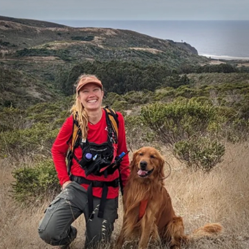 Chelsea Swain and "Sherman", certified air scent
