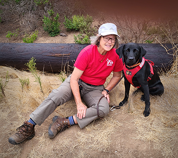 Jan Friedrichsen and "Daisy", certified trailing and HRD