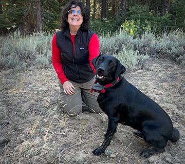 Noelle Francis and "Symba", certified HRD