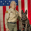 Donna Sanford and "Halo", certified human remains detection