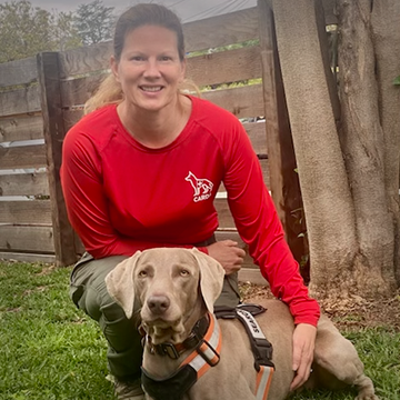 Amy Micalizio and "Luther", certified trailing