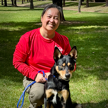 Anan Chiang and "Brewski", certified human remains detection