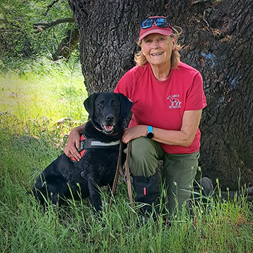 Lori Powers and "Joy", certified air scent and large source cadaver