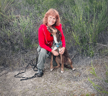 Lori Wells and "Sazerac", certified human remains detection