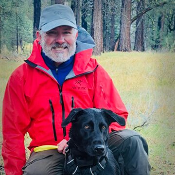 Derrick DeLong and "Rev", certified area/air scent and large source cadaver