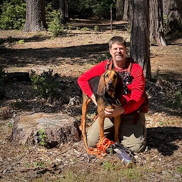 Chad Loechler and "Bo", certified trailing
